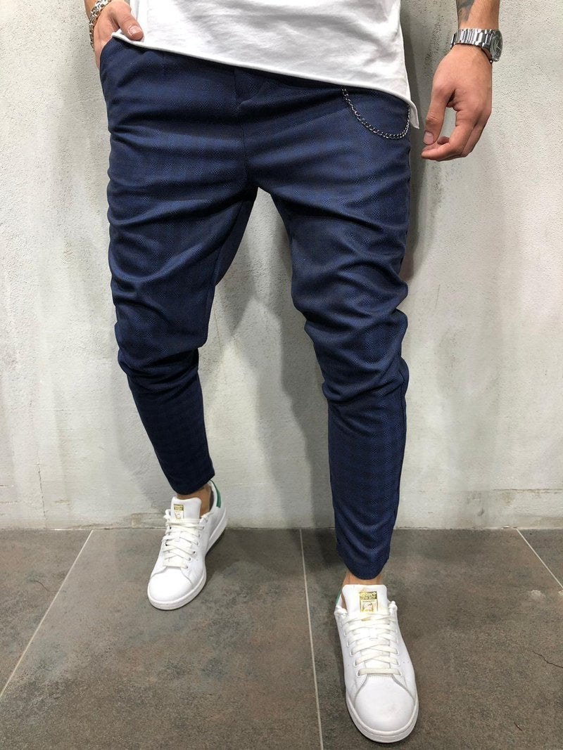 PLAIDS & CHECKS ANKLE PANTS CHAIN ACCESSORY 3979 - jameswhite001