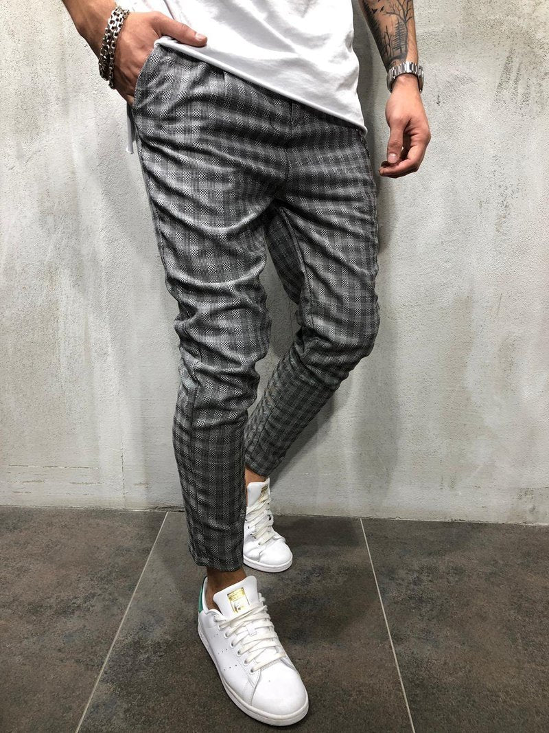 PLAIDS & CHECKS ANKLE PANTS CHAIN ACCESSORY 3980 - jameswhite001