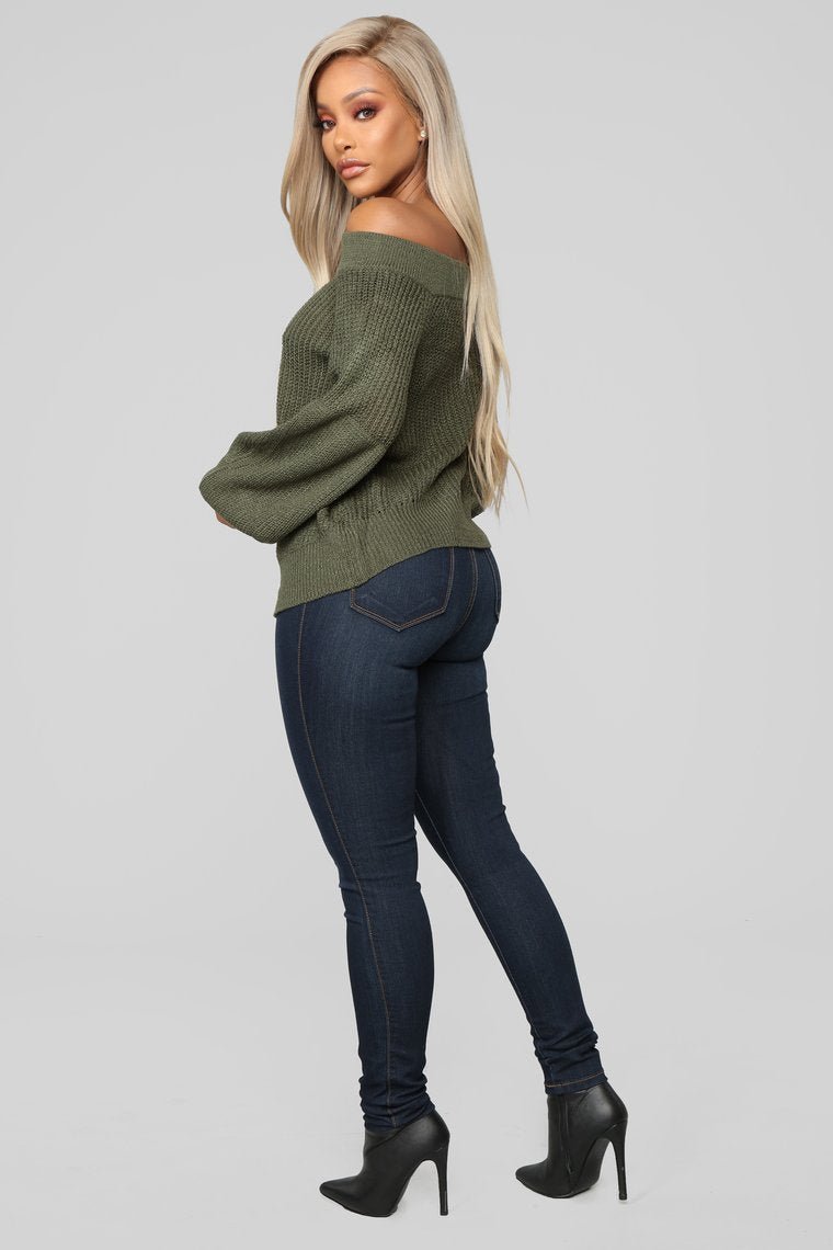 Please Explain Sweater - Olive - jameswhite001