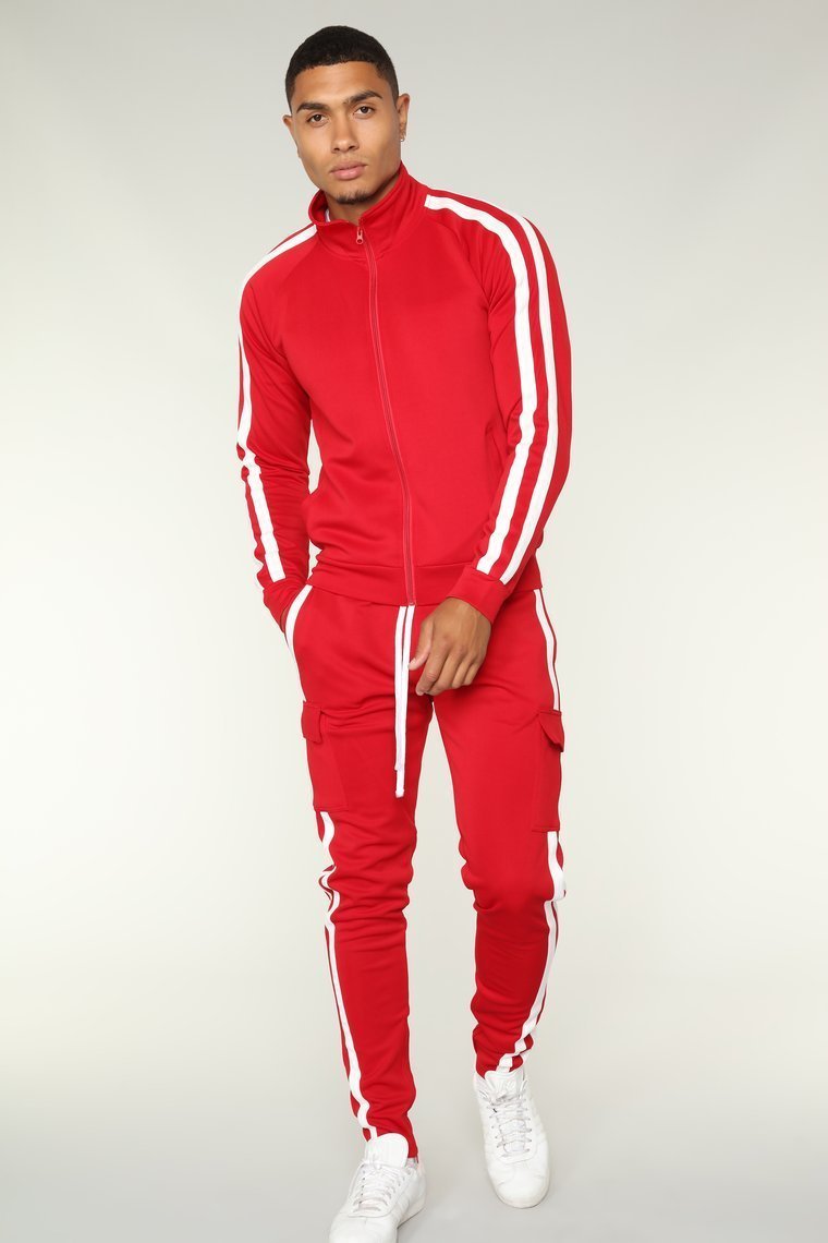 Post Track Jacket - Red/Combo - jameswhite001