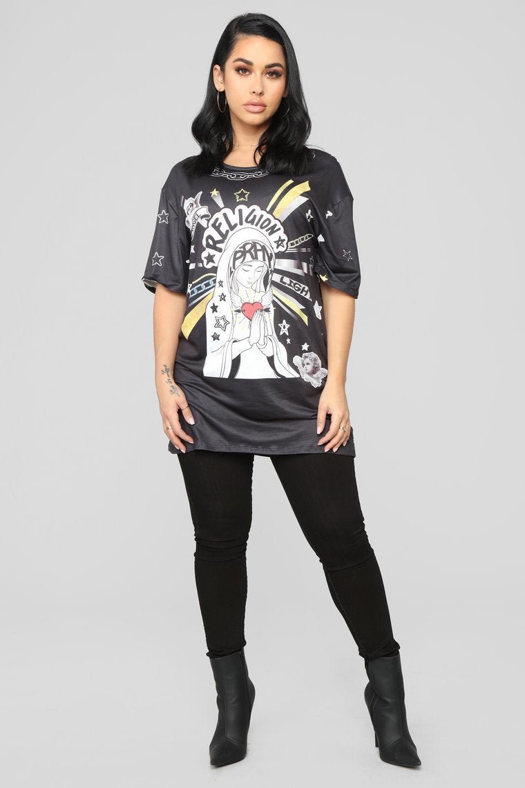 Praying For You Top - Black - jameswhite001