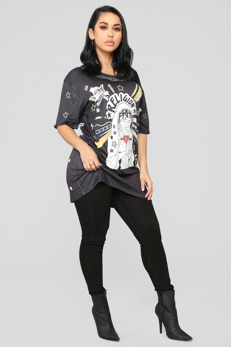 Praying For You Top - Black - jameswhite001