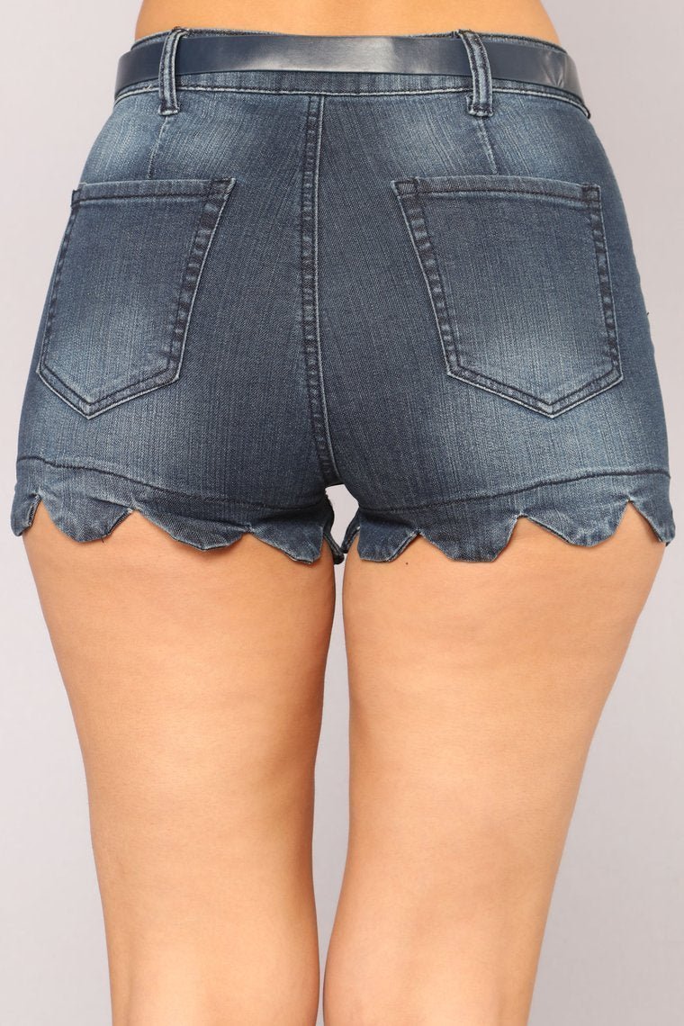 Prettiest Of Them All High Rise Shorts - Dark Denim - jameswhite001