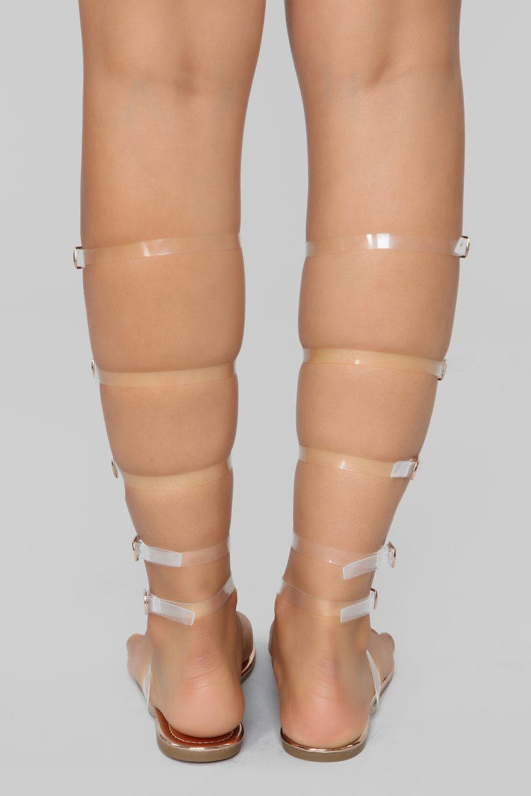 Queen Status Flat Sandal - Rose Gold - jameswhite001