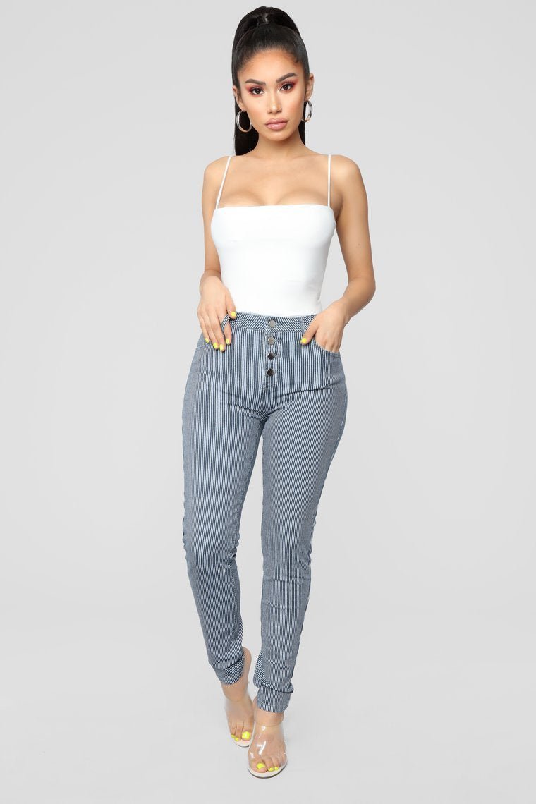 Read Between The Lines High Rise Jeans - Dark Denim - jameswhite001