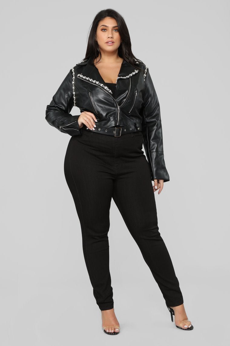 Rhinestone Affair Jacket - Black - jameswhite001