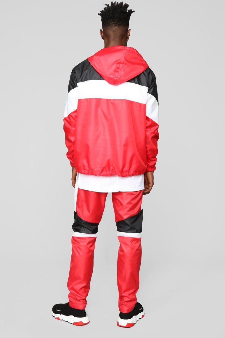 Riccardo Nylon Jacket - Red/Black - jameswhite001