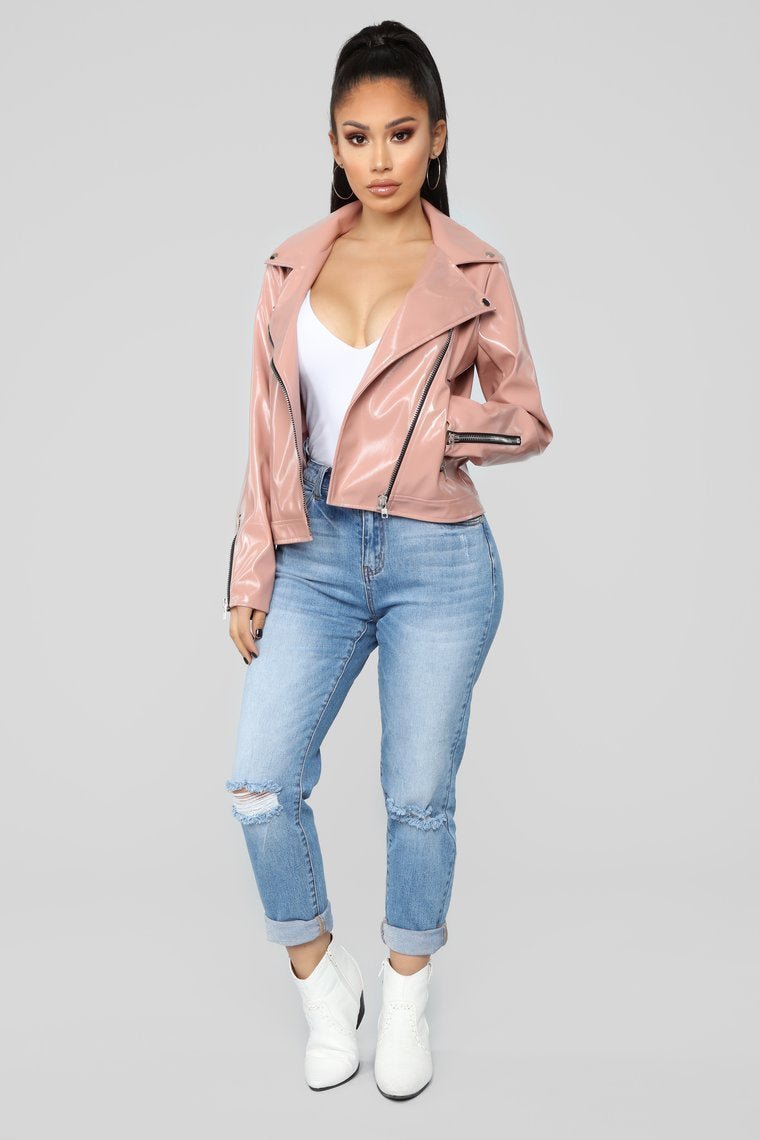 Ride Or Die Moto Jacket - Rose - jameswhite001