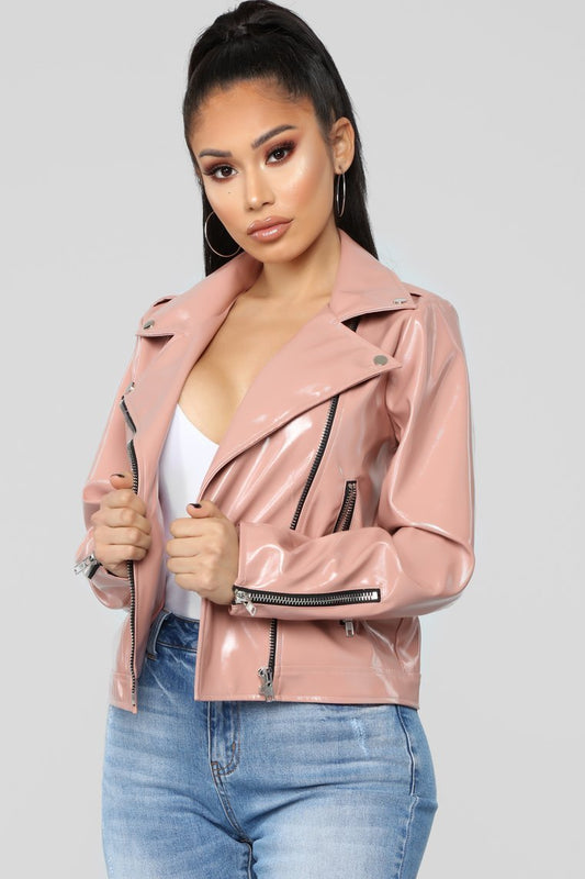 Ride Or Die Moto Jacket - Rose - jameswhite001