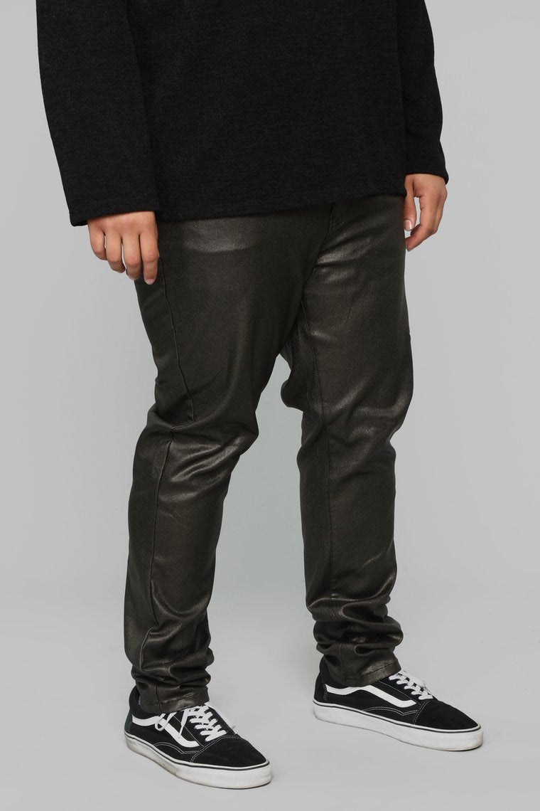 Rigel Glitter Skinny Jeans - Black/Gold - jameswhite001