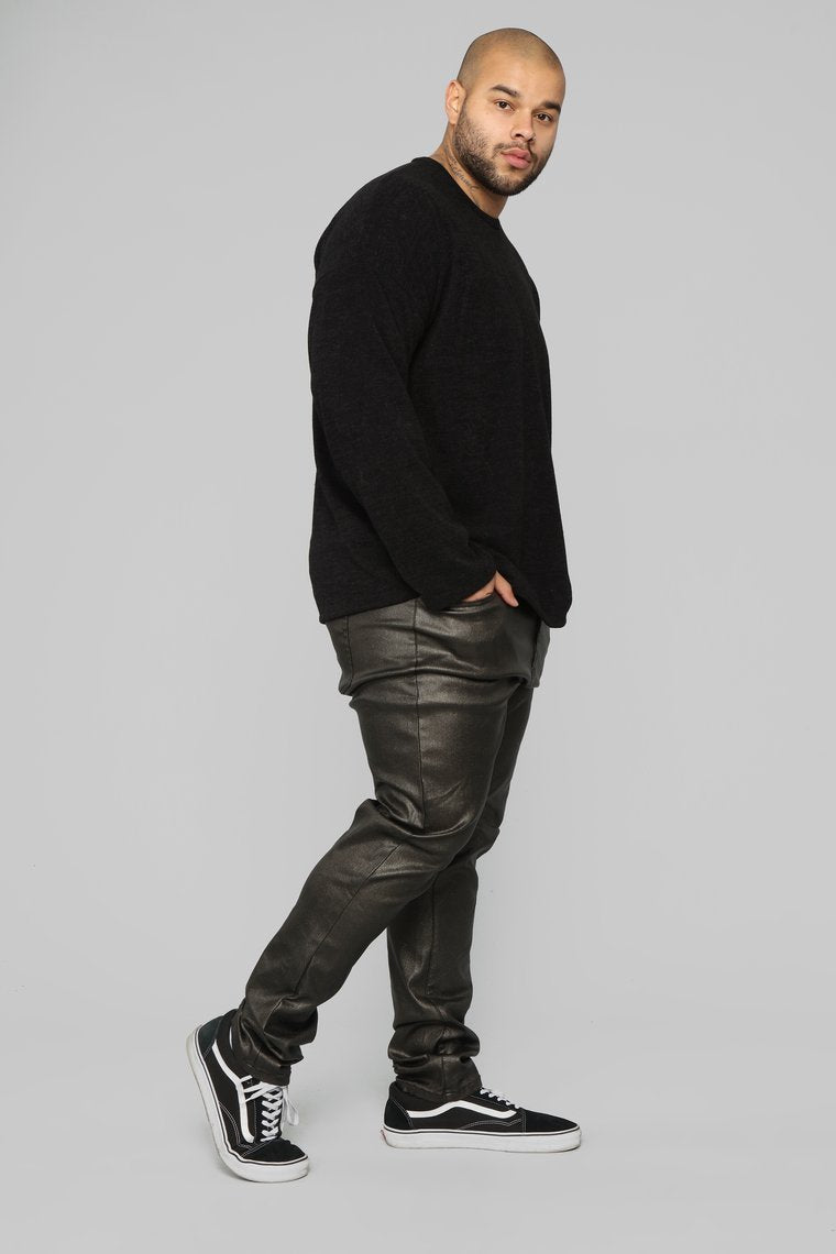 Rigel Glitter Skinny Jeans - Black/Gold - jameswhite001