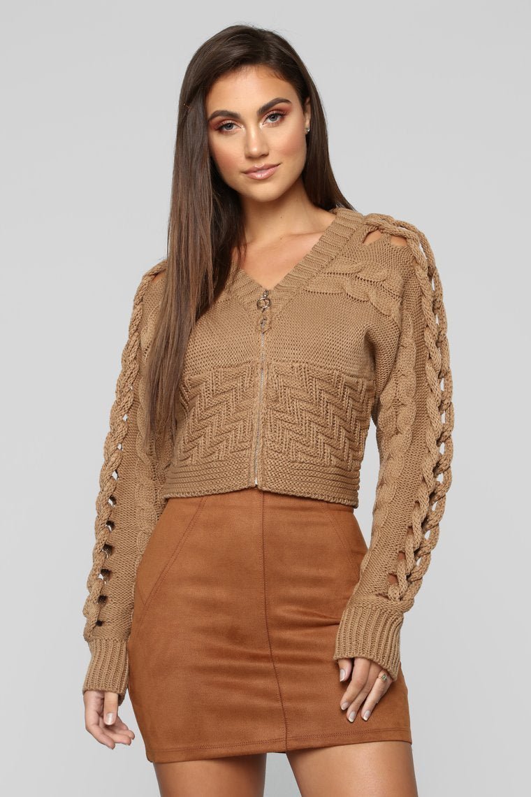Right For Me Cardigan - Mocha - jameswhite001