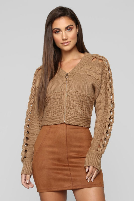 Right For Me Cardigan - Mocha - jameswhite001