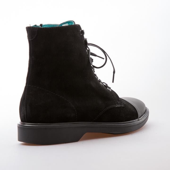RODRIGO - BLACK - WAXY SUEDE & CALF LEATHER - jameswhite001