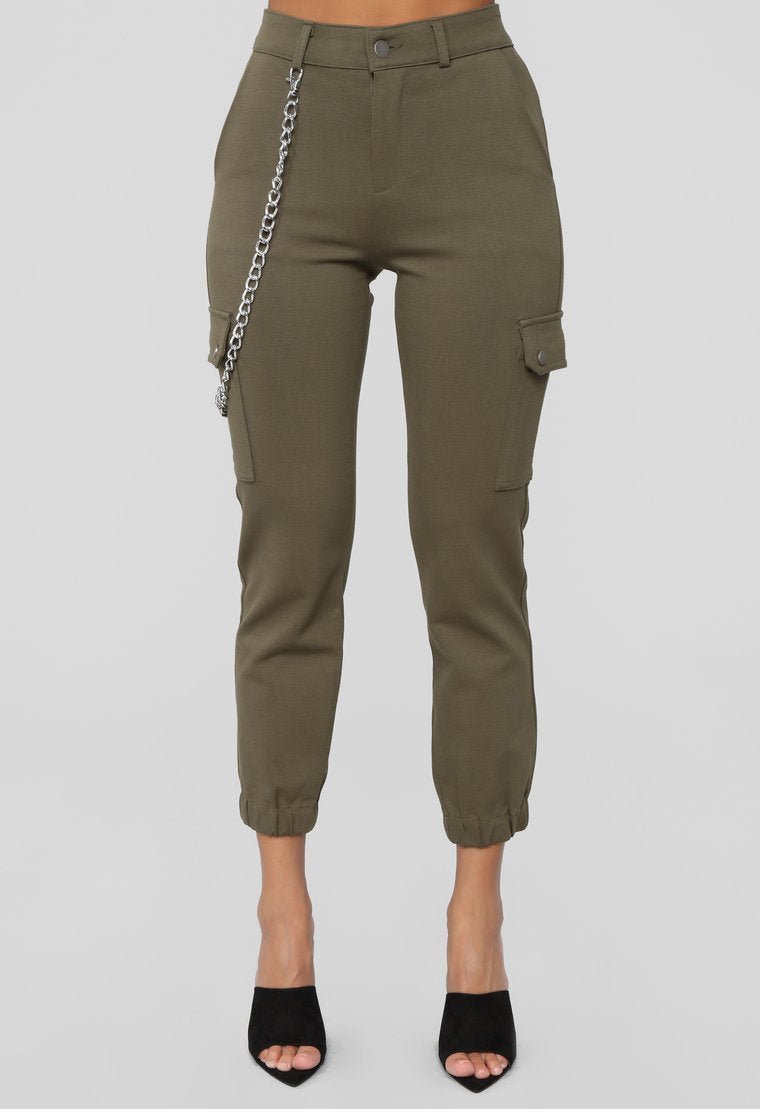 Rowan Ponte Joggers - Olive - jameswhite001