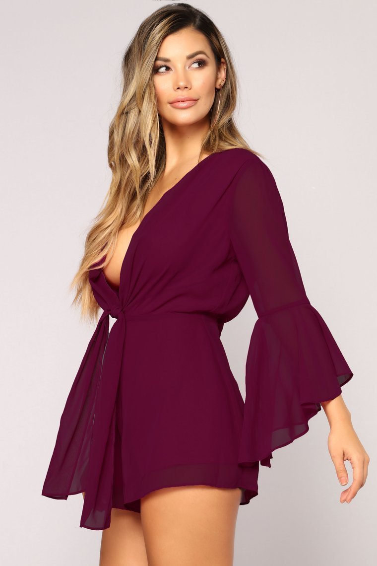 Salma Chiffon Romper - Fuchsia - jameswhite001