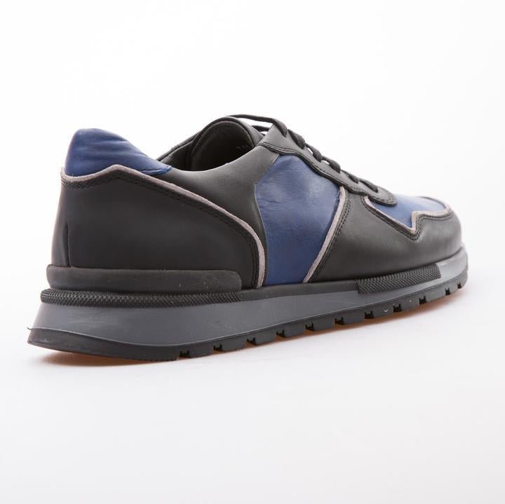 SAMUEL - SAKS BLUE & BLACK - CALF VINTAGE LEATHER - jameswhite001