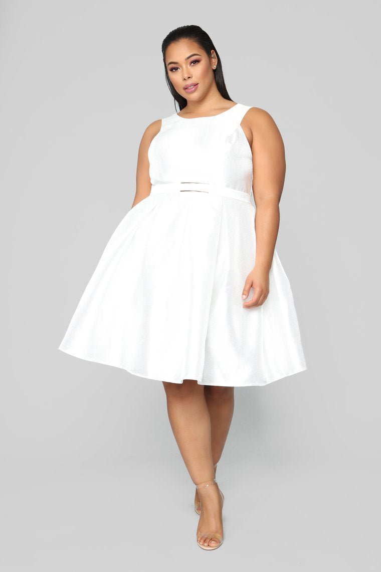 Sandra D Fit And Flare Dress - White - jameswhite001