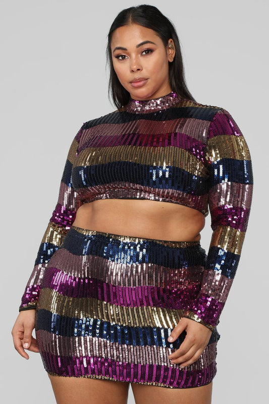 Saturday Night Glam Sequin Set - MultiColor - jameswhite001