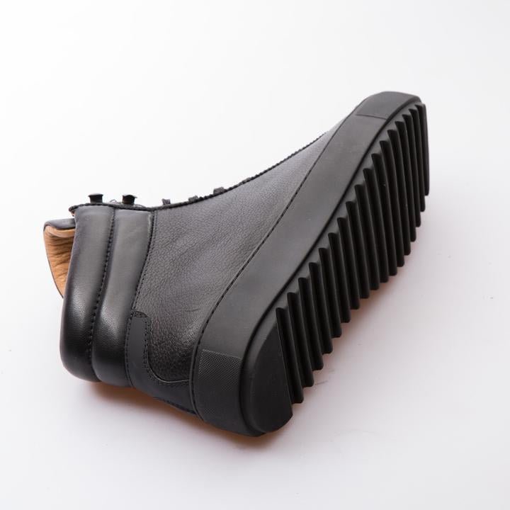 SCOTT - BLACK - CALF GRAIN & MAT LEATHER - jameswhite001