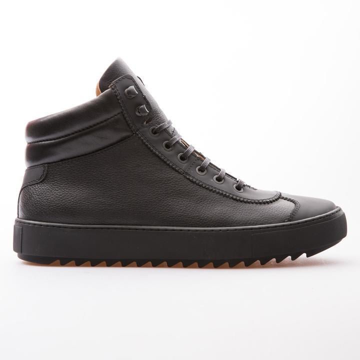 SCOTT - BLACK - CALF GRAIN & MAT LEATHER - jameswhite001