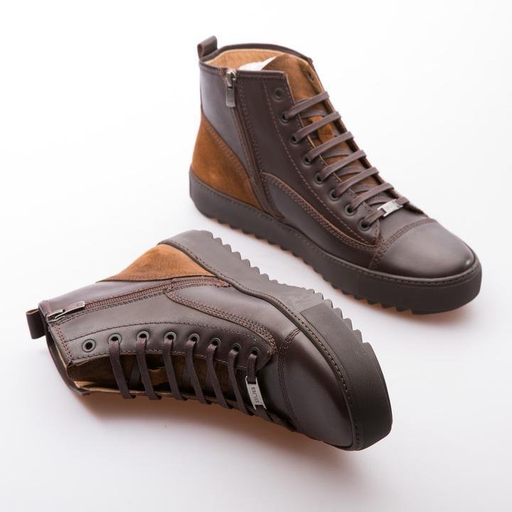 SEAN - BROWN & TOBACCO - CALF VINTAGE LEATHER & SUEDE - jameswhite001