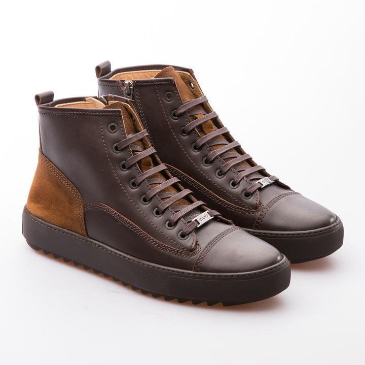 SEAN - BROWN & TOBACCO - CALF VINTAGE LEATHER & SUEDE - jameswhite001