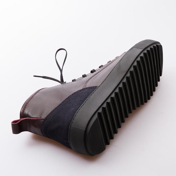 SEAN - BURGUNDY & DARK BLUE - CALF VINTAGE LEATHER & SUEDE - jameswhite001