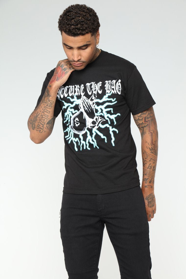 Secure The Bag Tee - Black - jameswhite001