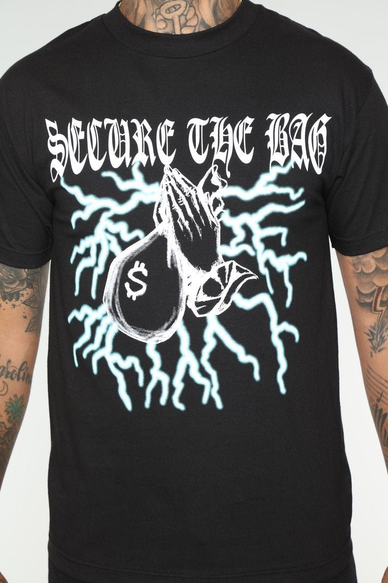 Secure The Bag Tee - Black - jameswhite001