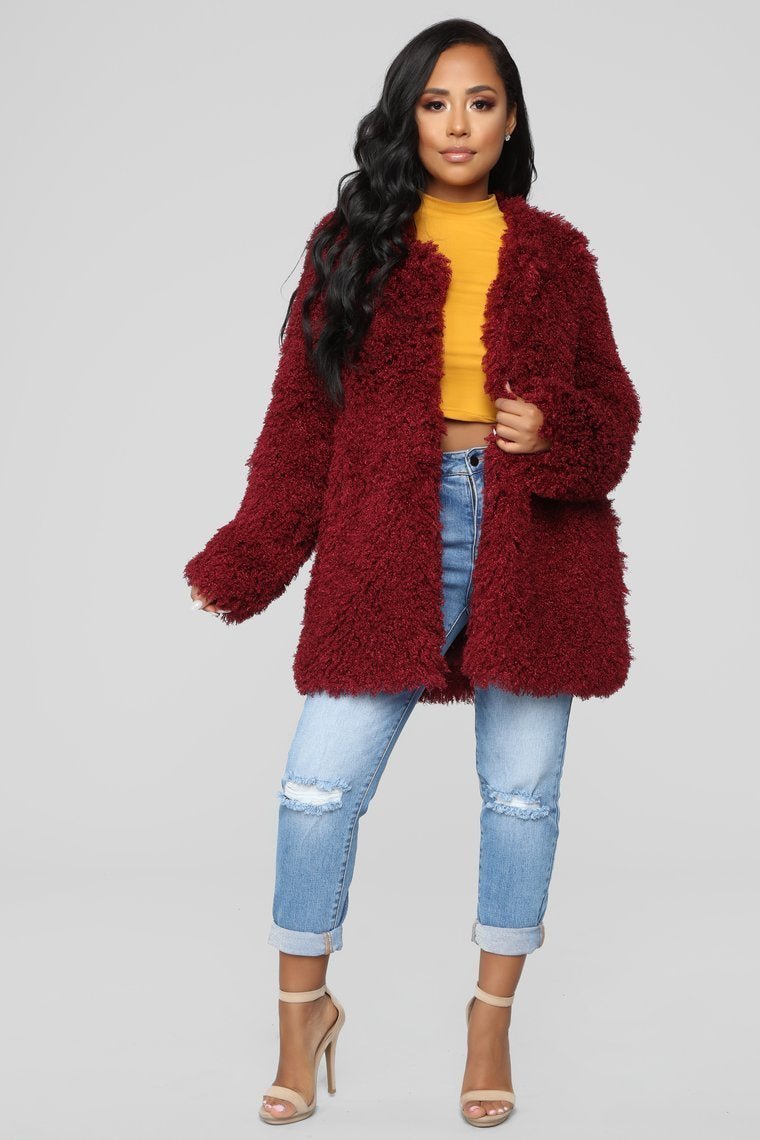 Seems Like A Crush Cardigan - Wine - jameswhite001