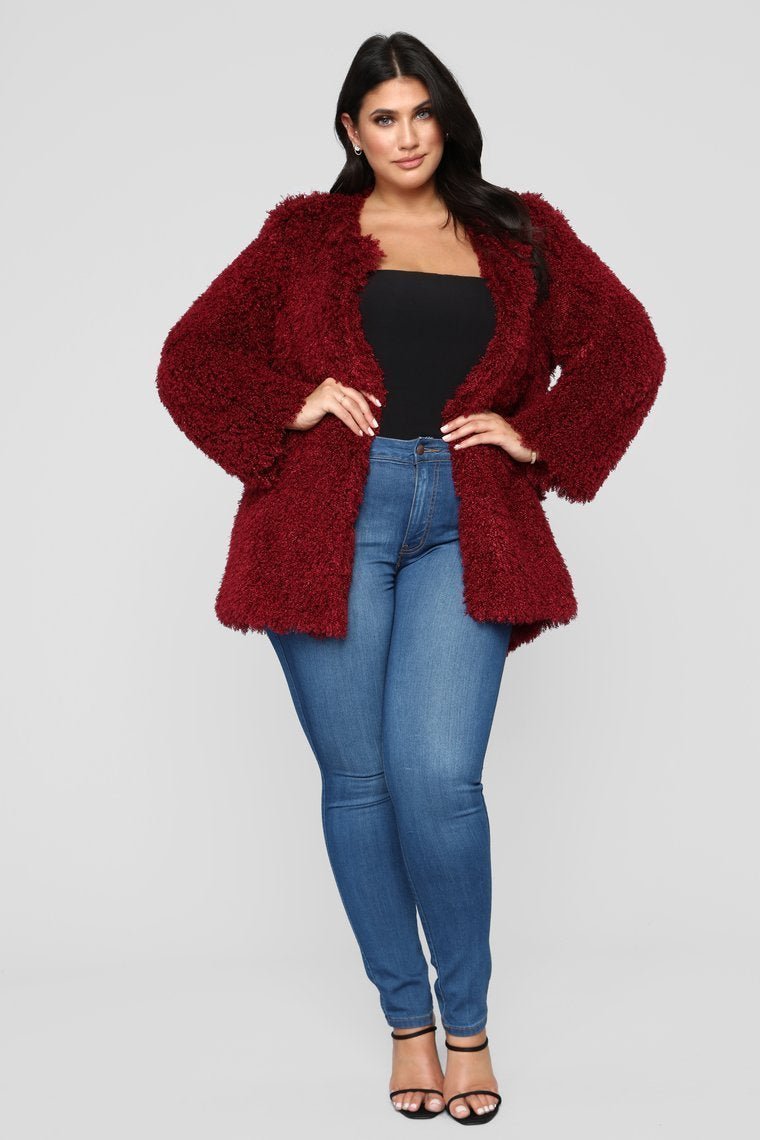 Seems Like A Crush Cardigan - Wine - jameswhite001