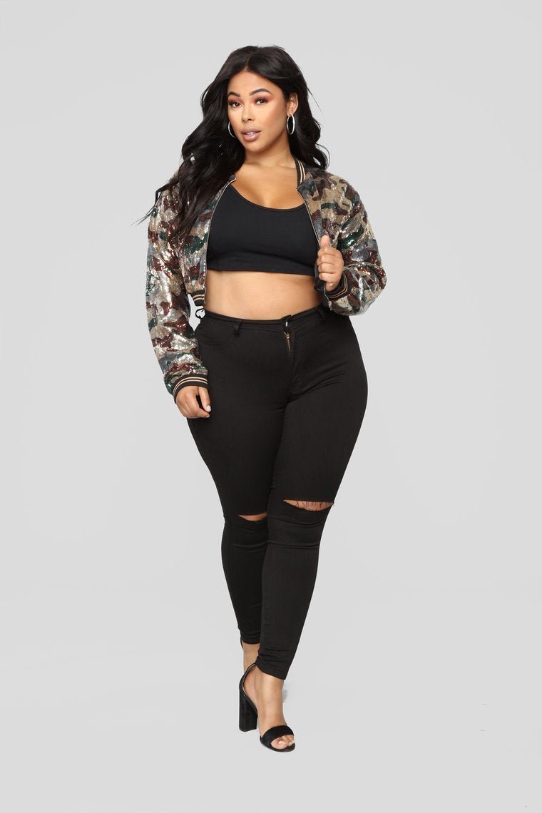 Sequin Camo Bomber - Camo - jameswhite001