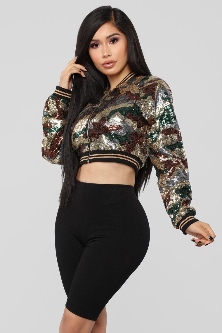 Sequin Camo Bomber - Camo - jameswhite001