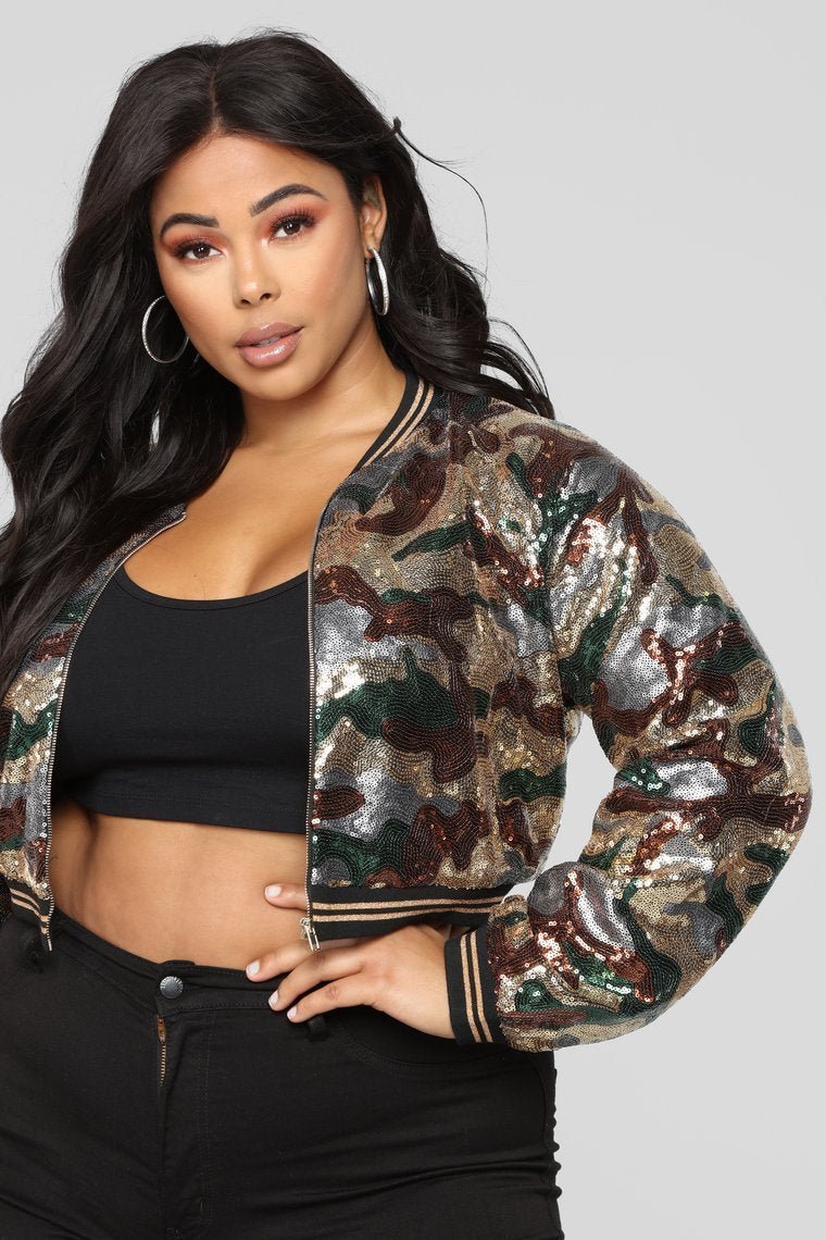 Sequin Camo Bomber - Camo - jameswhite001
