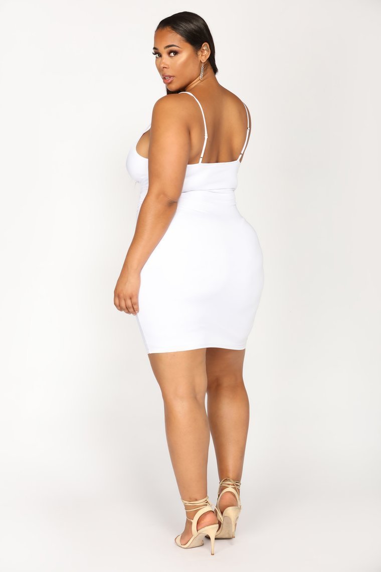 Shanghai Ruched Dress - White - jameswhite001