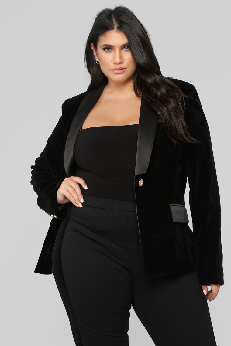 She Is Magic Velvet Biker Short Set - Black - jameswhite001