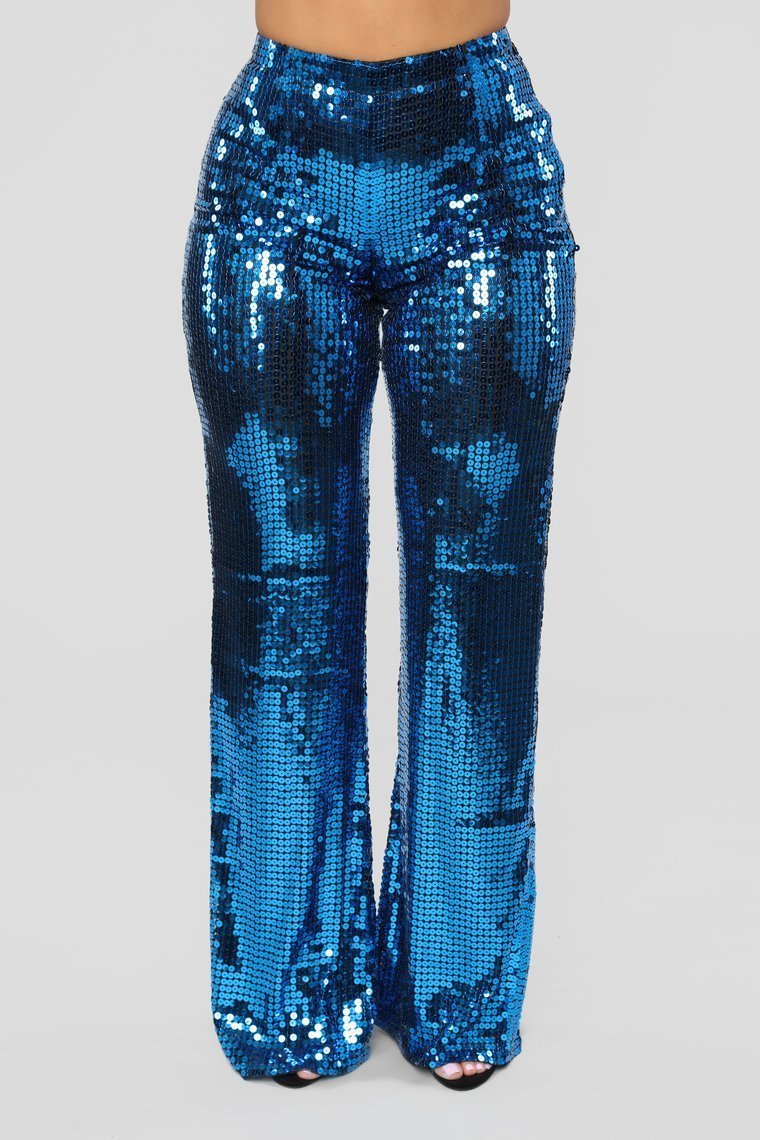 Shining Brighter Than Your Future Sequin Pants - Royal - jameswhite001