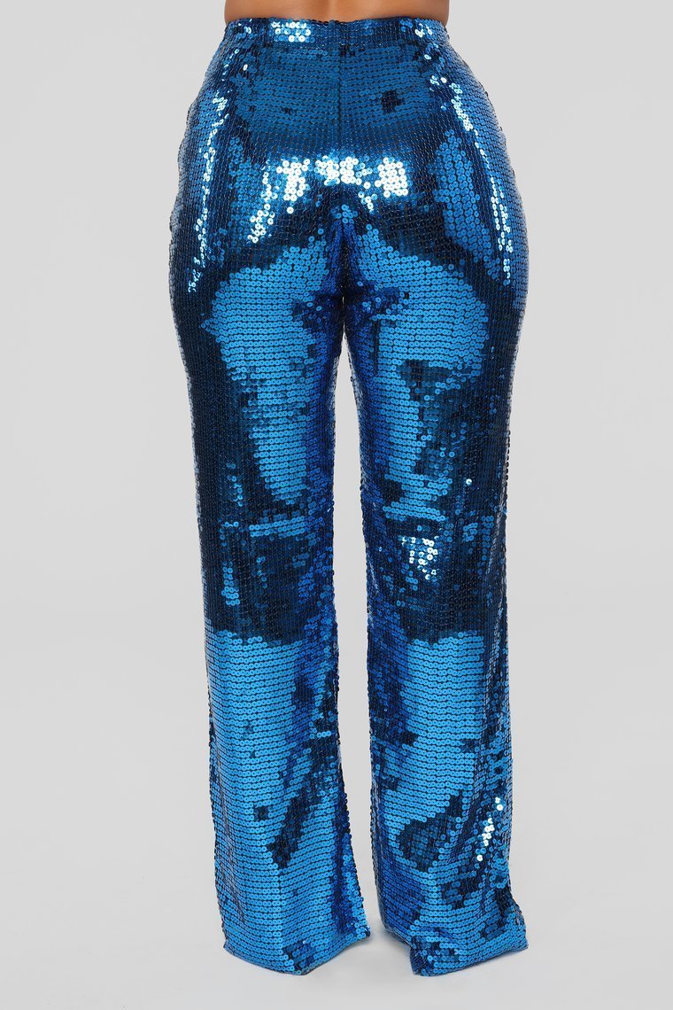 Shining Brighter Than Your Future Sequin Pants - Royal - jameswhite001