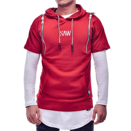 SHORT SLEEVE HOODIES SWEATER 35493 - jameswhite001