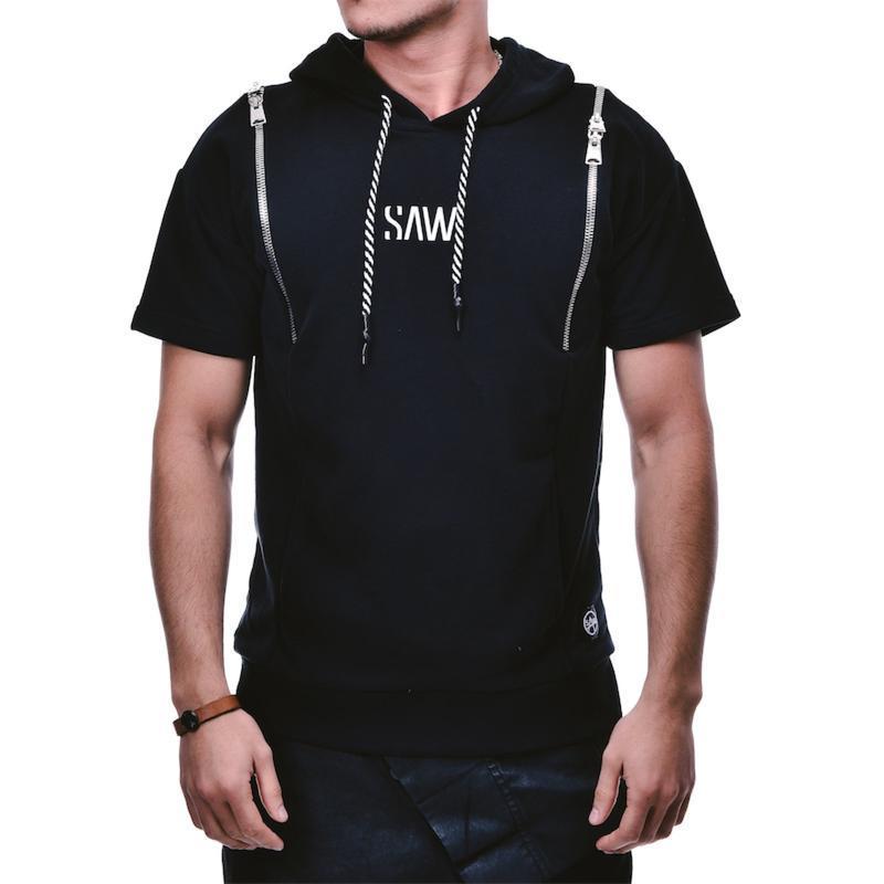 SHORT SLEEVE HOODIES SWEATER 35493 - jameswhite001