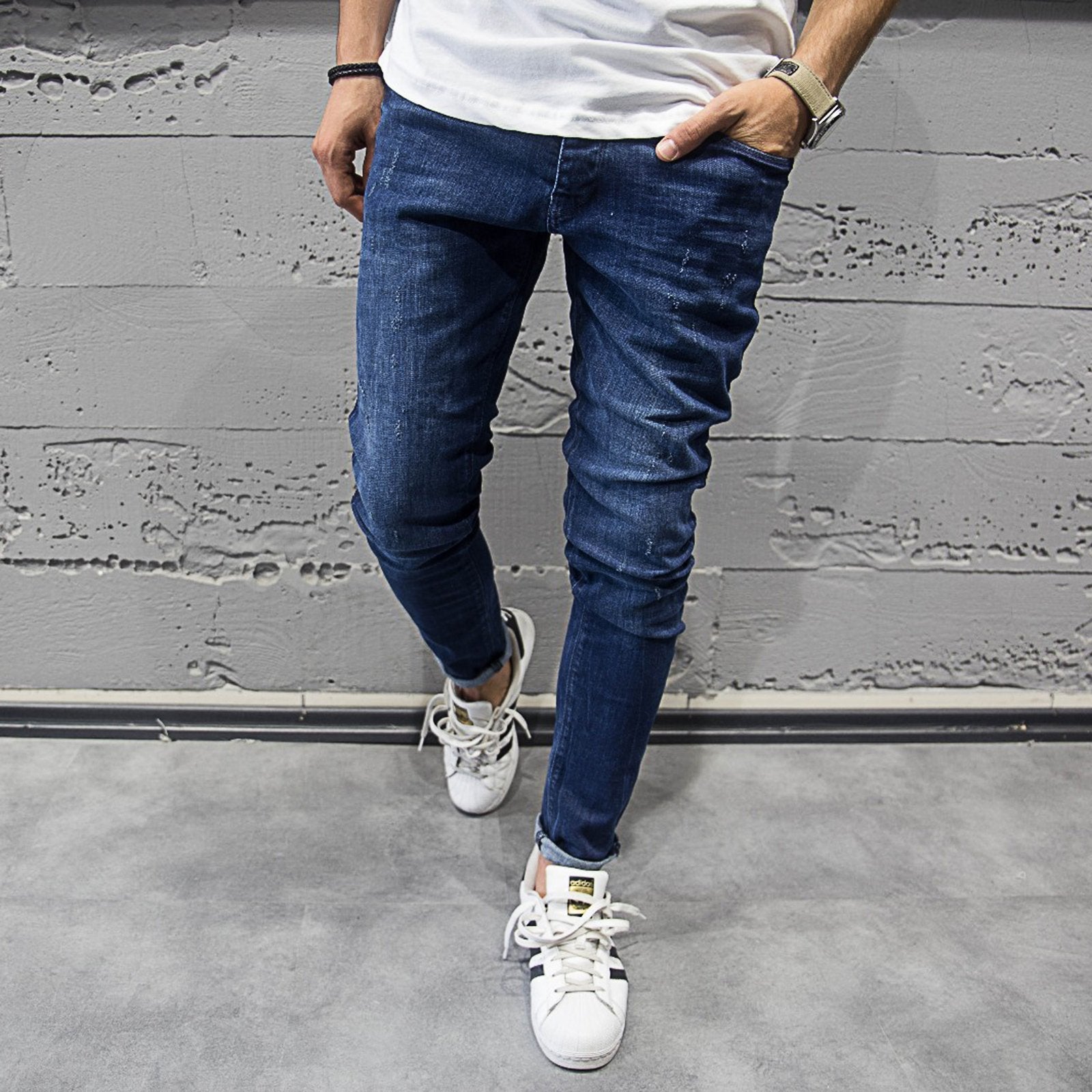 SIDE STRIPED MENS JEANS - jameswhite001