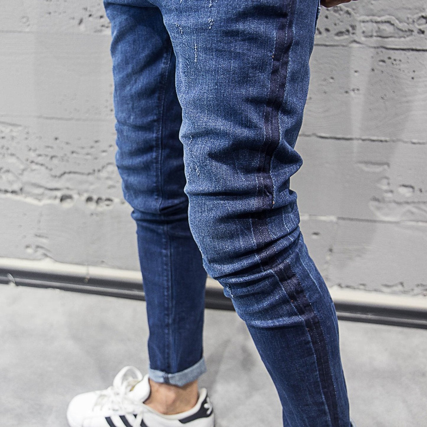 SIDE STRIPED MENS JEANS - jameswhite001