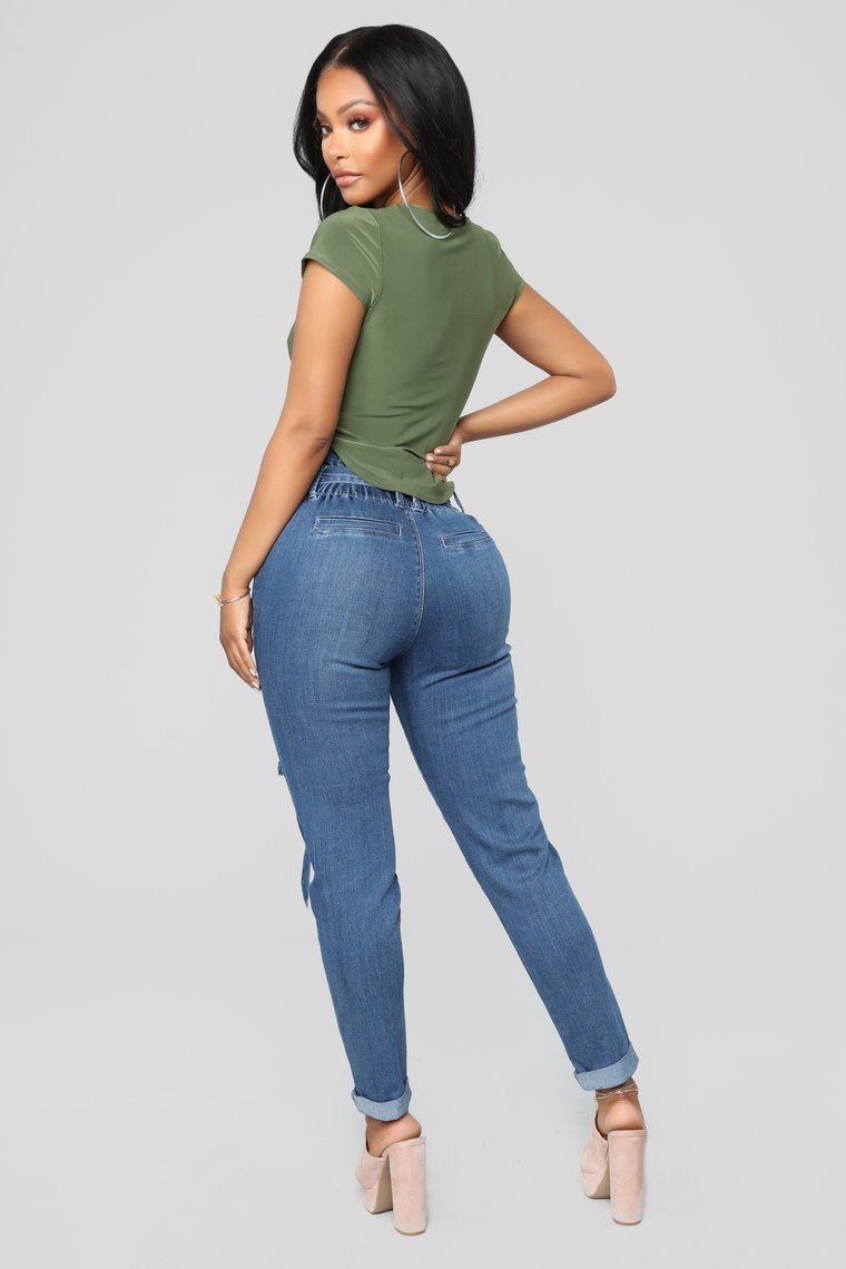 Sign Of The Times Ankle Jeans - Dark Wash - jameswhite001