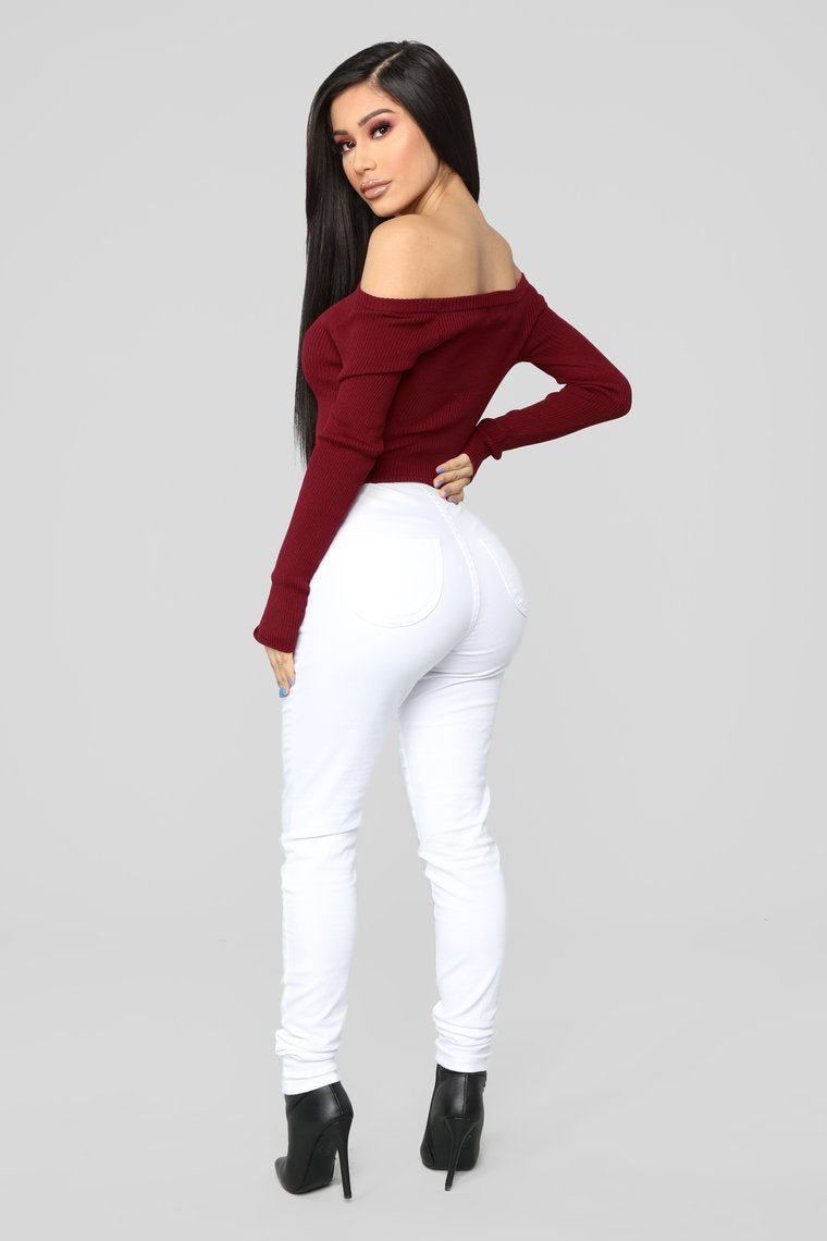 Single Mood Sweater - Burgundy - jameswhite001