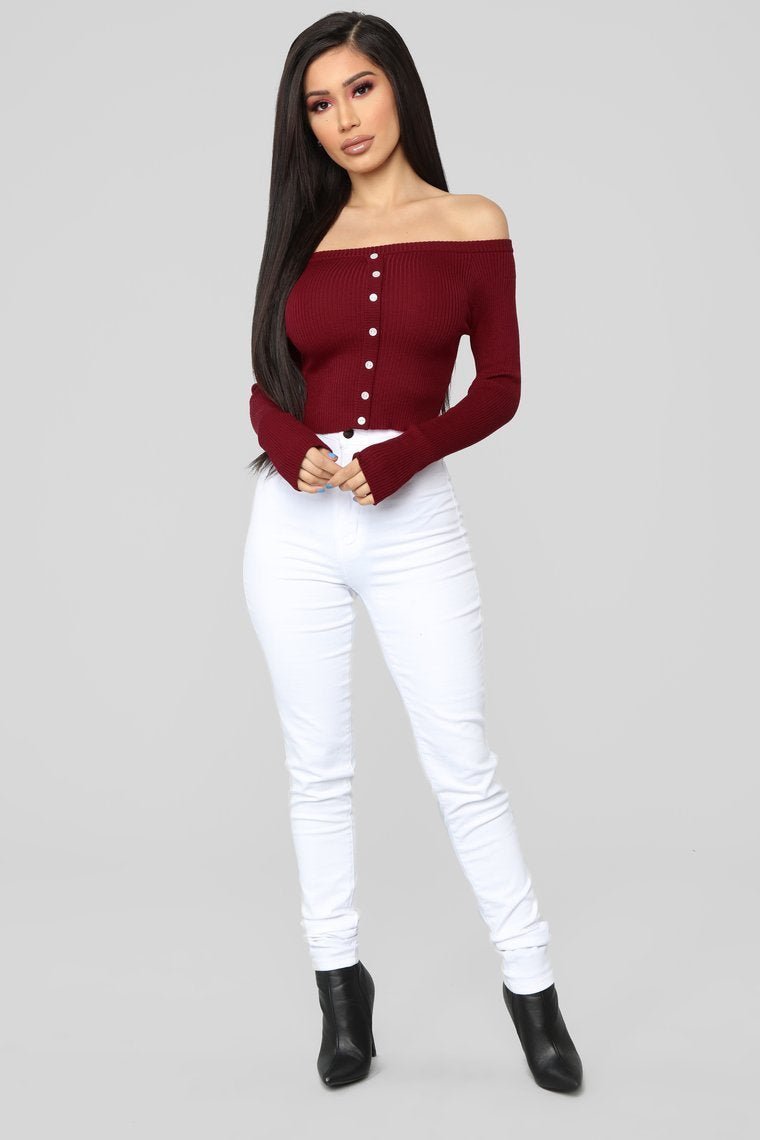 Single Mood Sweater - Burgundy - jameswhite001