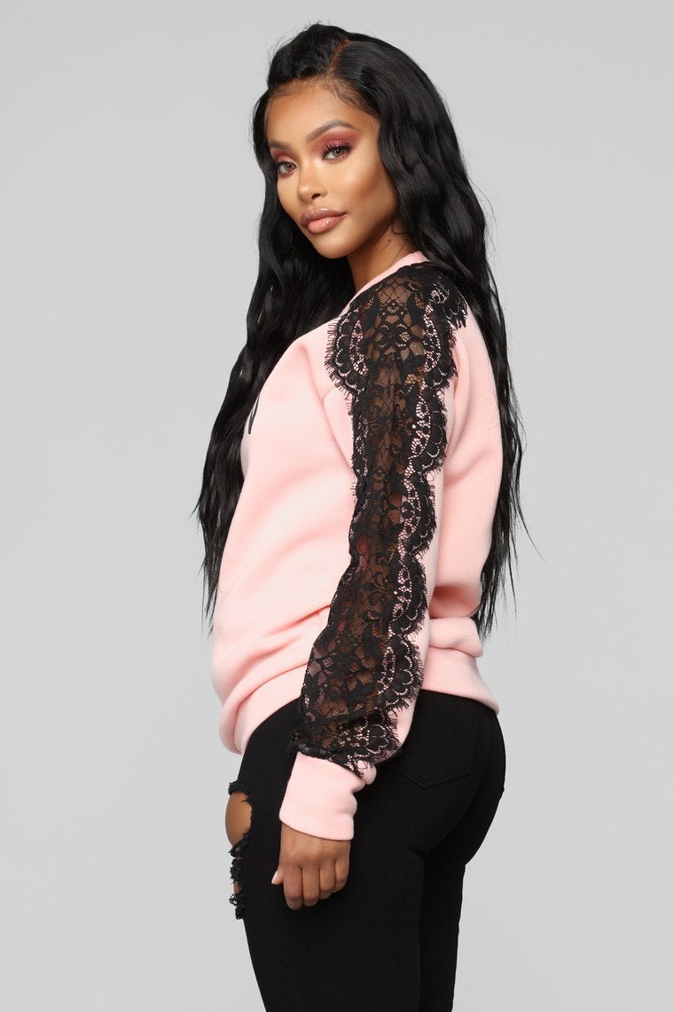 Sitting On A Throne Sweatshirt - Pink - jameswhite001