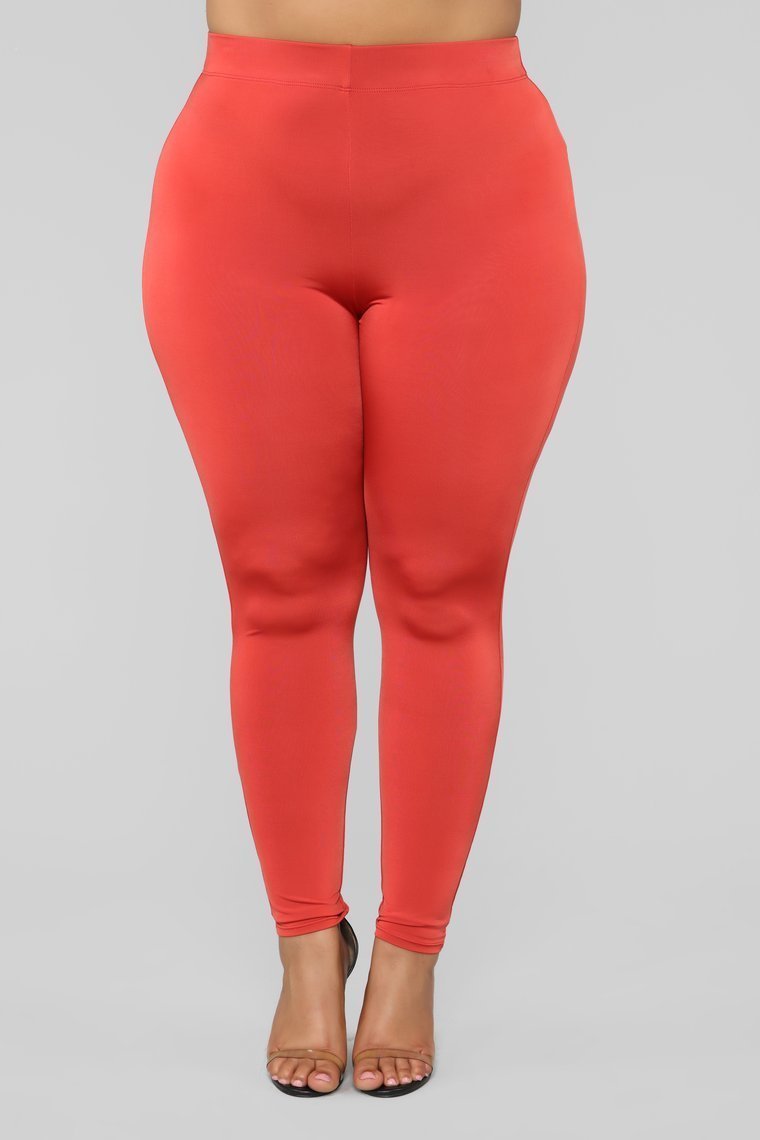 Smooth Talker Slinky Leggings - Rust - jameswhite001