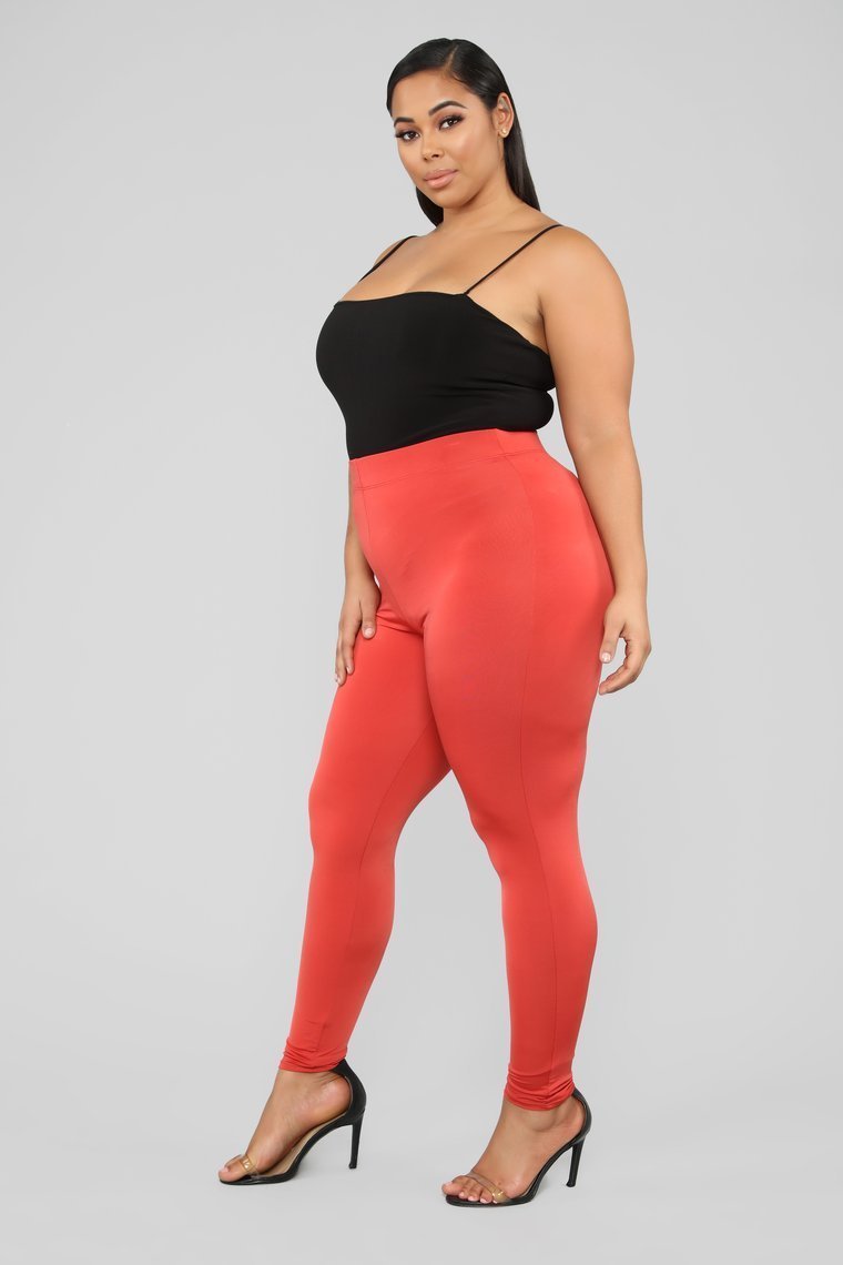 Smooth Talker Slinky Leggings - Rust - jameswhite001