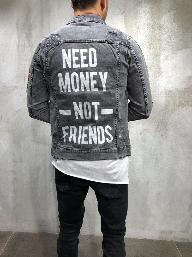 SNAKE PATCH TRUCKER DENIM JACKET 3930 - jameswhite001